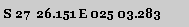 Text Box: S 27  26.151 E 025 03.283
